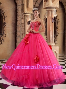 Luxurious Coral Red Ball Gown Satin and Tulle Beading Luxurious Quinceanera Dresses