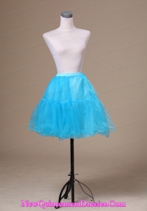 Aqua Blue Mini-length Custom Made Petticoat