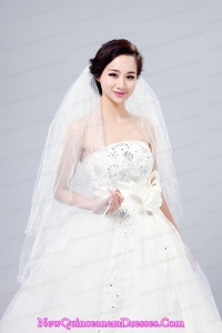 Three-Tier Finished Edge Angle Cut Bridal Veils