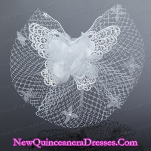 2014 Cheap Tulle Beading Wedding Net Yarn Briadl Hat