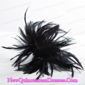 2014 Simple Feather Black Feather Flower Hairpin