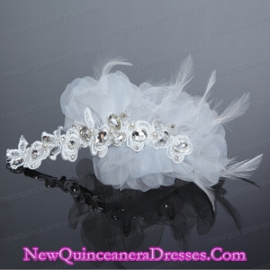 Fashionable Feather Tulle Rhinestone Fascinators for Women