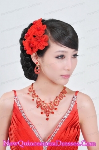 Beautiful Alloy With Rhinestone Ladies Jewelry Sets