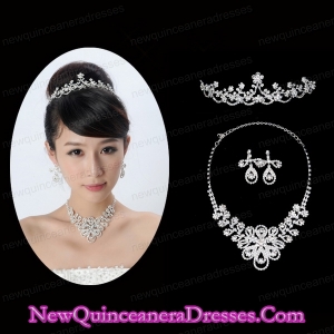 Gorgeous Alloy With Rhinestone Ladies Jewelry Sets