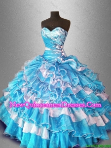 Ball Gown Custom Made Sweet 16 Dresses with Beading and Ruffles