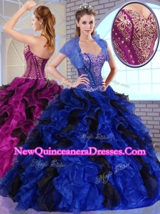 Discount Ball Gown Appliques and Ruffles Quinceanera Dresses for Fall