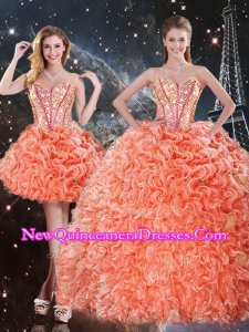 Pretty Detachable Sweetheart Beading and Ruffles Quinceanera Dresses