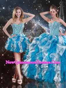 Pretty Sweetheart Multi Color Detachable Sweet 16 Dresses with Beading