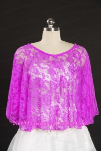 Lace Hot Pink Beading Hot Sale Wraps for 2015