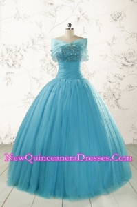 2015 Best Strapless Quinceanera Dresses with Beading