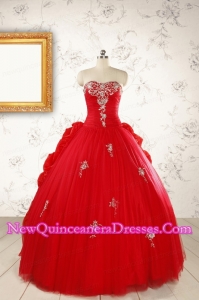 2015 Unique Sweetheart Quinceanera Dresses with Appliques