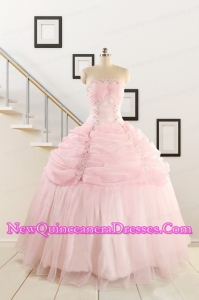 Pretty Strapless Quinceanera Dresses with Beading and Pick Ups