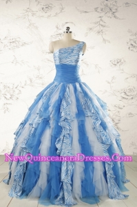 Discount One Shoulder Printed Quinceanera Dresses for 2015