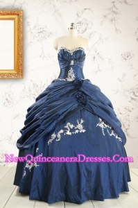 Gorgeous Sweetheart Ball Gown Quinceanera Dresses in Navy Blue