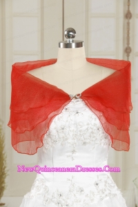 2015 Beautiful New Style Beading Shawls in Coral Red