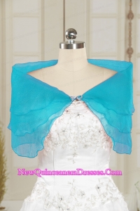 2015 Fall New Style Aqua Blue Shawls with Beading