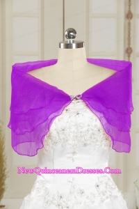 2015 Fashionable Purple Shawls with Beading