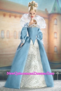 The Most Amazing Blue Dress With Long Sleeves For Barbie Doll Dress