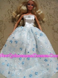 Embroidery Ball Gown Barbie Doll Dress