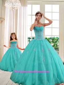 2015 Classical Turquoise Princesita With Quinceanera Dresses with Beading