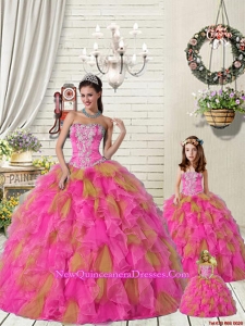 2015 Top Seller Multi-color Princesita Dress with Ruffles and Beading