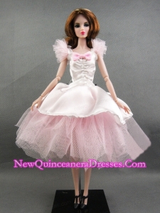 Pretty Handmade Pink Tulle Ball Gown Barbie Doll Dress