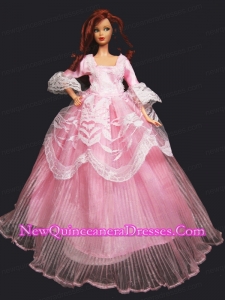 Pretty Princess Pink Dress Gown for Barbie Doll