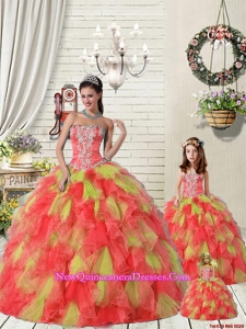 Top Seller Multi-color Princesita Dress with Ruffles and Beading for 2015