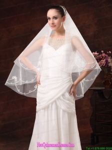 2 Layers Discount Tulle Bridal Veil For Wedding