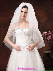 2012 Inspired 4-Layer White Bridal Veil On Sale