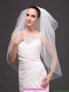 Four-tier Tulle Wedding Veil With Cut Edge