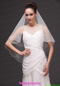 Embroidery Tulle Beautiful Bridal Veils For Wedding