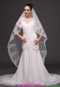 Lace Tulle Classic Bridal Veil For Wedding