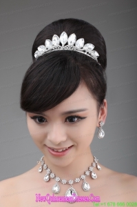 High Quality Crystal and Rhinestone Necklace and Crown