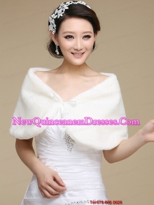 Faux Fur Open Front Shawls for Wedding Party