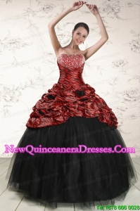 2015 Top Seller Ball Gown Leopard Quinceanera Dresses in Multi-color