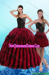 Luxurious Sweetheart Fashionable Quinceanera Dresses with Beading and Ruffles