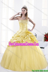 Luxurious Strapless Beading Quinceanera Dresses for 2015