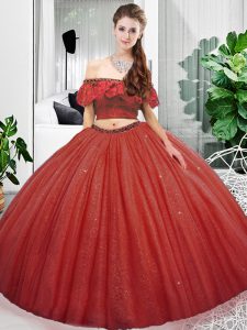 Flirting Organza Sleeveless Floor Length Sweet 16 Quinceanera Dress and Lace