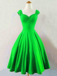 Noble Taffeta Straps Sleeveless Lace Up Ruching Quinceanera Dama Dress in