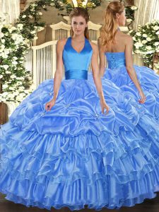 Glamorous Sleeveless Lace Up Floor Length Ruffled Layers and Pick Ups Quinceanera Dresses