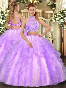 Classical Sleeveless Beading and Ruffled Layers Criss Cross 15 Quinceanera Dress