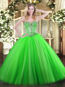 Pretty Floor Length 15 Quinceanera Dress Sweetheart Sleeveless Lace Up