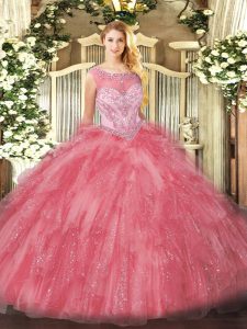 Shining Sleeveless Zipper Beading and Ruffles Vestidos de Quinceanera