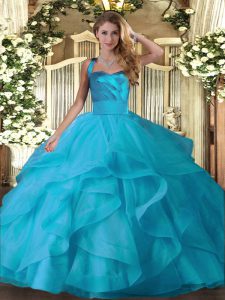 Halter Top Sleeveless Tulle 15th Birthday Dress Ruffles Lace Up