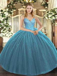 Amazing Sleeveless Beading Lace Up Quinceanera Gowns