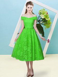 Gorgeous Court Dresses for Sweet 16 Prom and Party and Wedding Party with Bowknot Off The Shoulder Cap Sleeves Lace Up