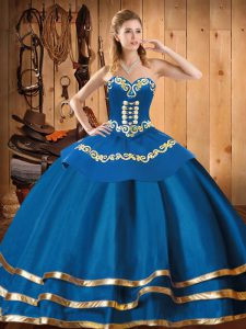 Sleeveless Embroidery Lace Up Sweet 16 Quinceanera Dress