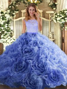 Ideal Sleeveless Zipper Floor Length Beading and Lace Vestidos de Quinceanera