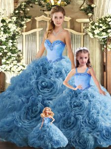 Flare Floor Length Teal Sweet 16 Quinceanera Dress Sweetheart Sleeveless Lace Up